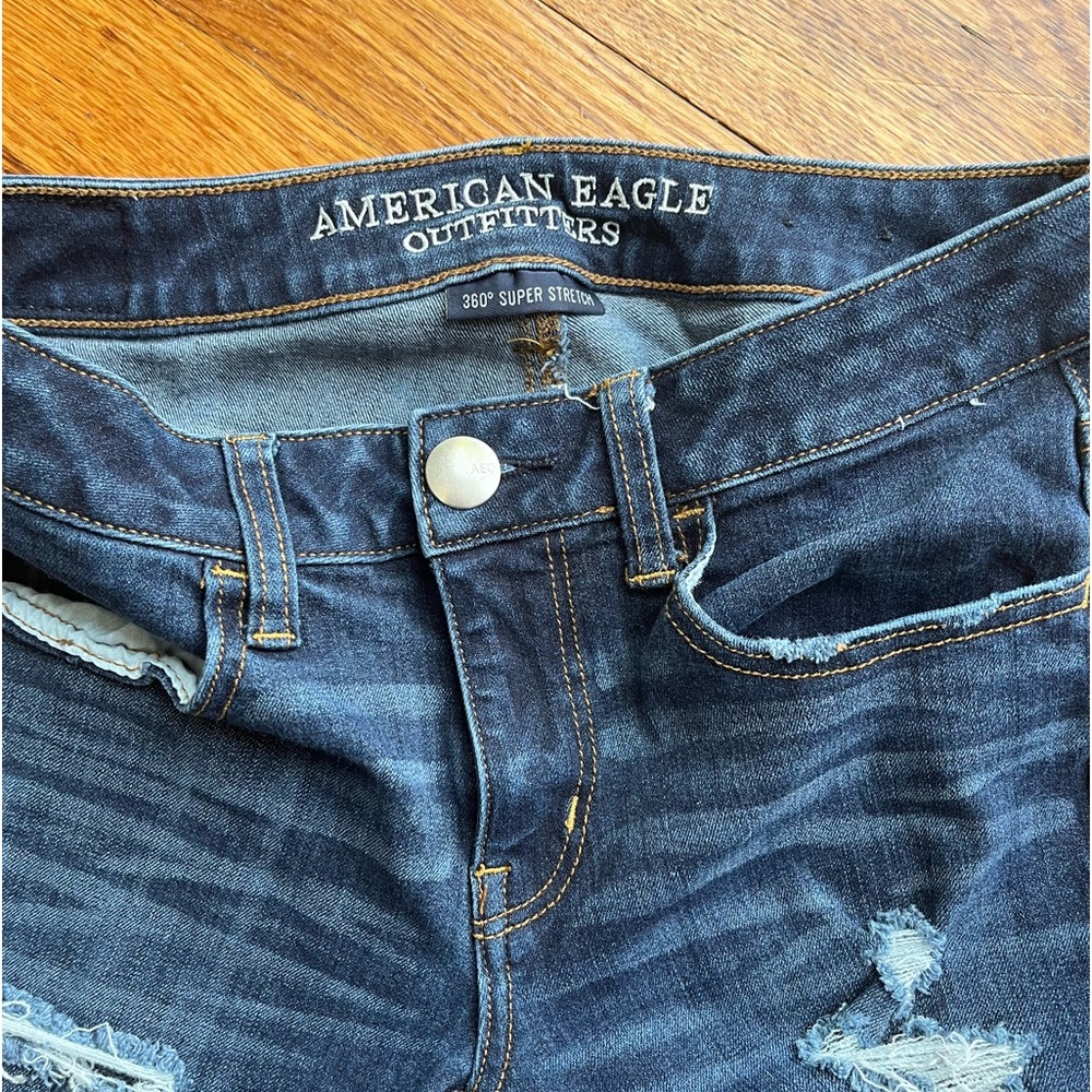American Eagle | Distressed Jeggings, Skinny Jeans - Picture 4 of 7